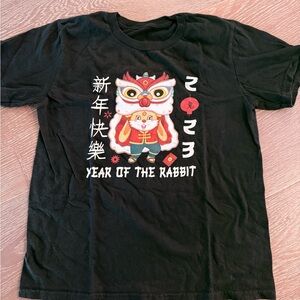 Year of the Rabbit Black Kids T-Shirt